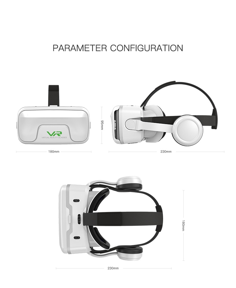 VR Shinecon 10.0 Casque Helmet 3D Glasses Virtual Reality Headset For iPhone Android Smartphone Smart Phone Goggles Lunette Set