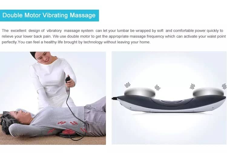 Medical apparatus far infrared heated shiatsu lumbar ball back Stretcher Fitness massager Relax Stretcher Lumbar Support Spine