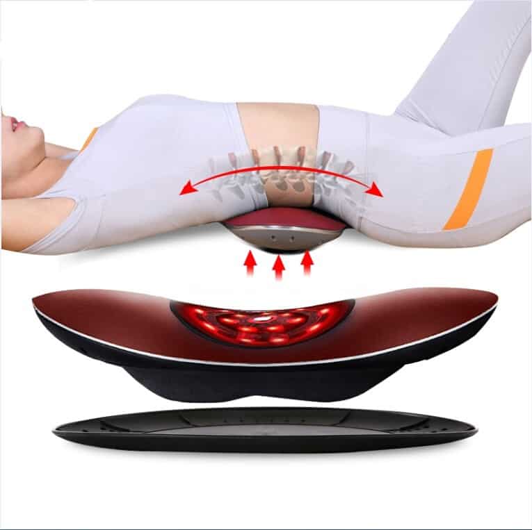 Medical apparatus far infrared heated shiatsu lumbar ball back Stretcher Fitness massager Relax Stretcher Lumbar Support Spine