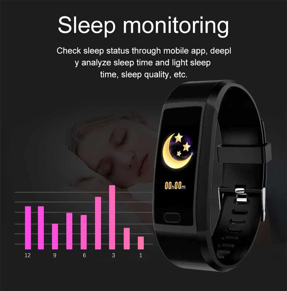 LIGE Smart Bracelet Sport Fitness Tracker 1.14 full Screen Heart Rate Blood Pressure Monitor For Android ios Pulsera inteligente