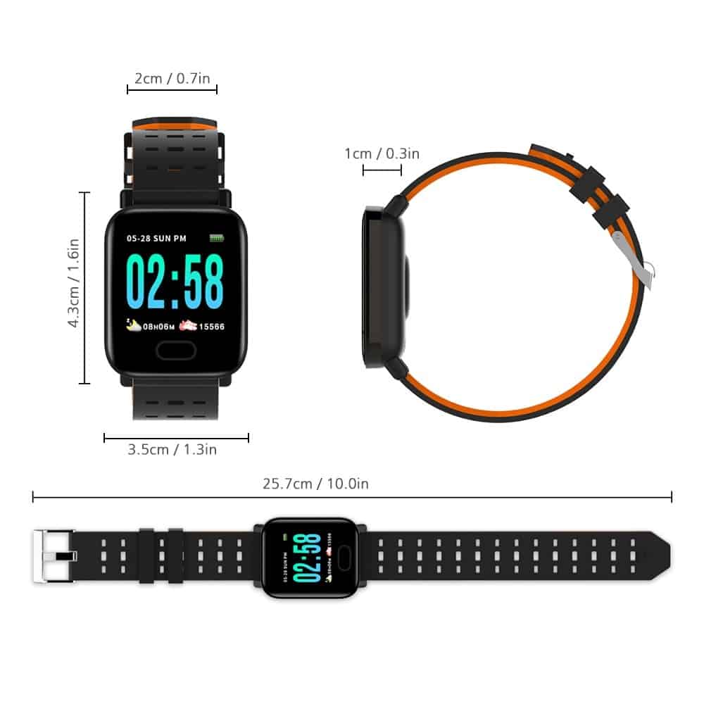 Smart Bracelet Fitness Tracker Large Screen Health Monitoring Blood Pressure Heart Rate Sleeping Sports Detecting Reminder