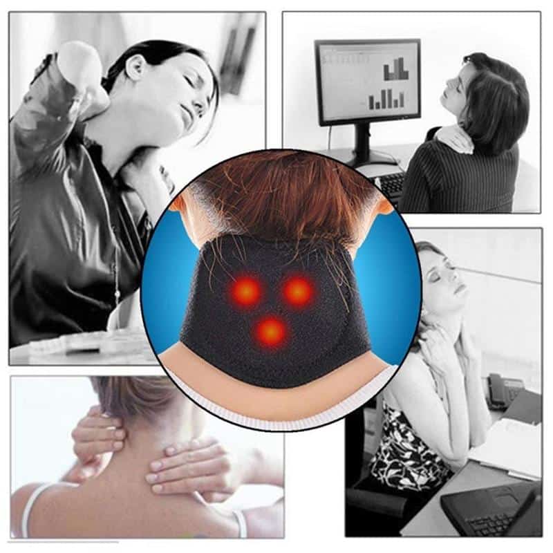 Neck Massager Magnetic Therapy Wrap Protect Tourmaline Belt Support Spontaneous Heating Neck Braces Neck Massage Brace