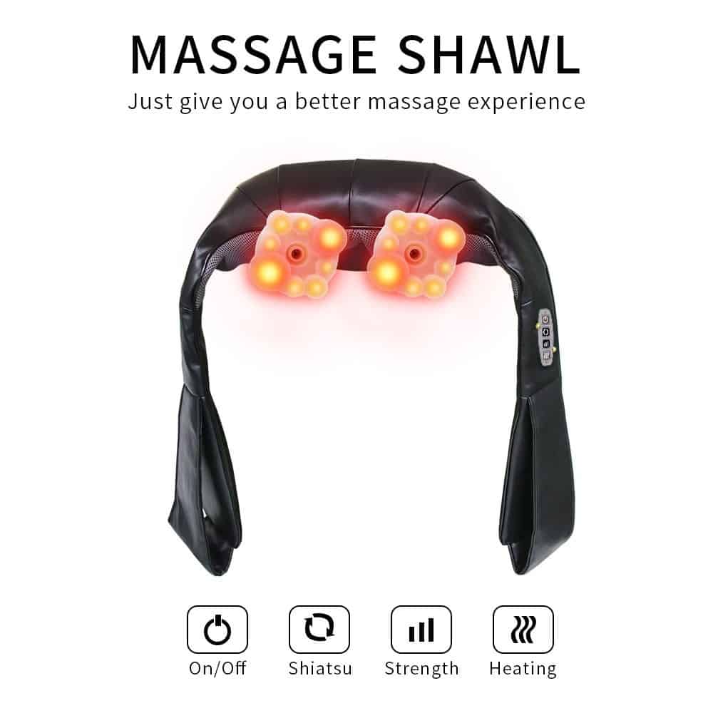Home Car Electric Massager U Shape Shiatsu Cervical Back and Neck Massager Multifunctional Infrared Heated Massage Relax Machine
