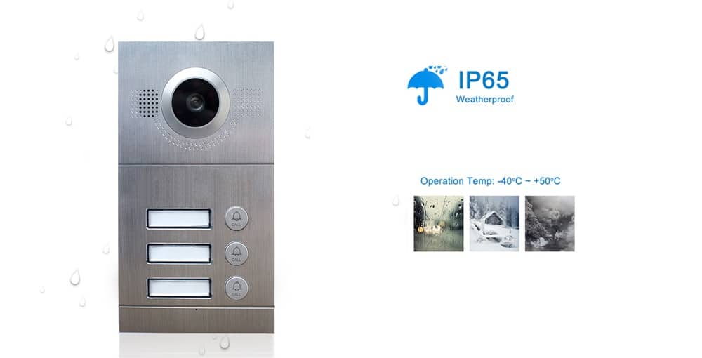 WIFI IP Video Door Phone Intercom System Video Doorbell 7'' Touch Screen for 3 Floors Apartment/8 Zone Alarm Support Smart Phone
