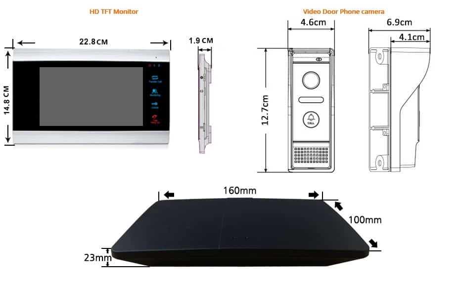 Homefong 7 inch 720P Video Intercom ip Video Door Phone Wifi House Intercom Wireless Unlock Smart Motion Record Alarm Wifi Box