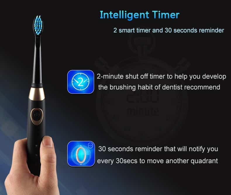 SEAGO Electric Toothbrush Electric Tooth Brush Rechargeable Massage Sonic Brush Portable Case Teeth Cleaning Travel Toothbrush