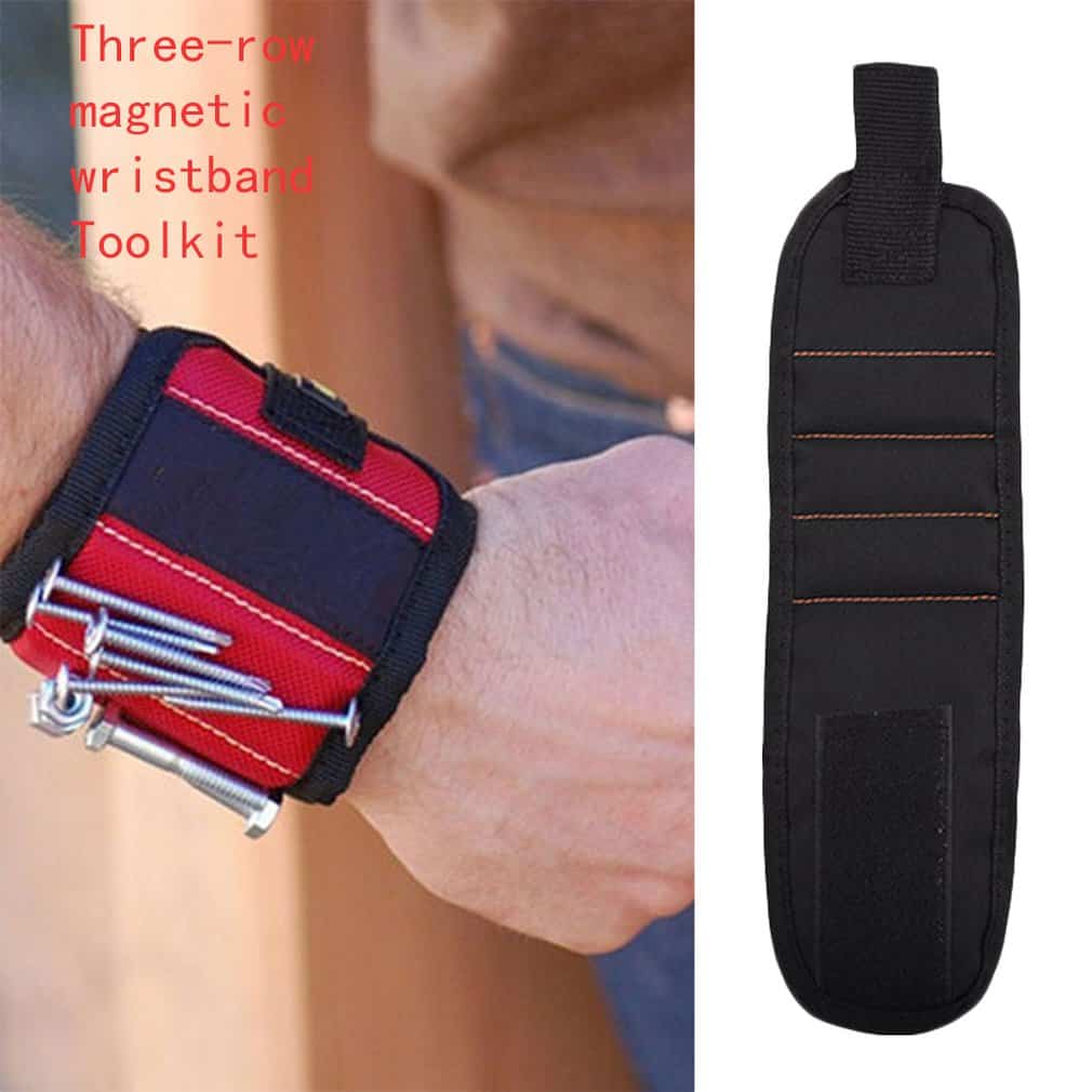Magnetic Wristband Portable Tool Bag Magnet Electrician Wrist Tool Belt Screws Nails Drill Bits Bracelet For Repair Tool