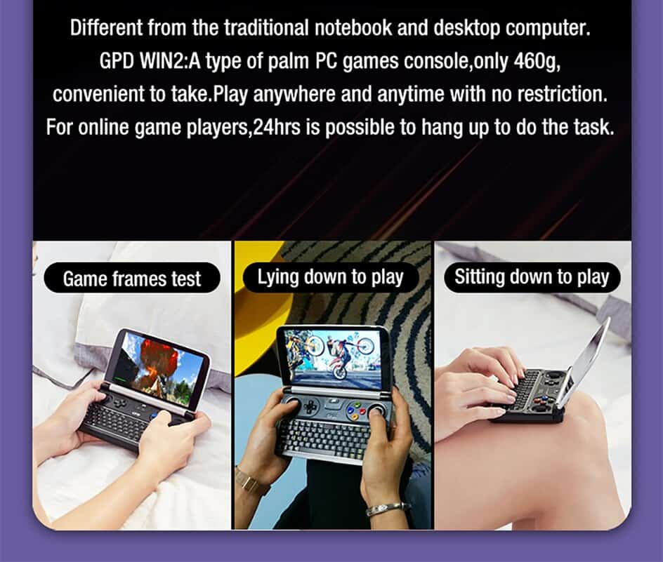 GPD WIN2 WIN 2 Windows 10 Gaming Laptop Mini Portable Computer Notebook Intel Core M3-8100Y 8+256GB 6 Inch IPS Touch Screen New
