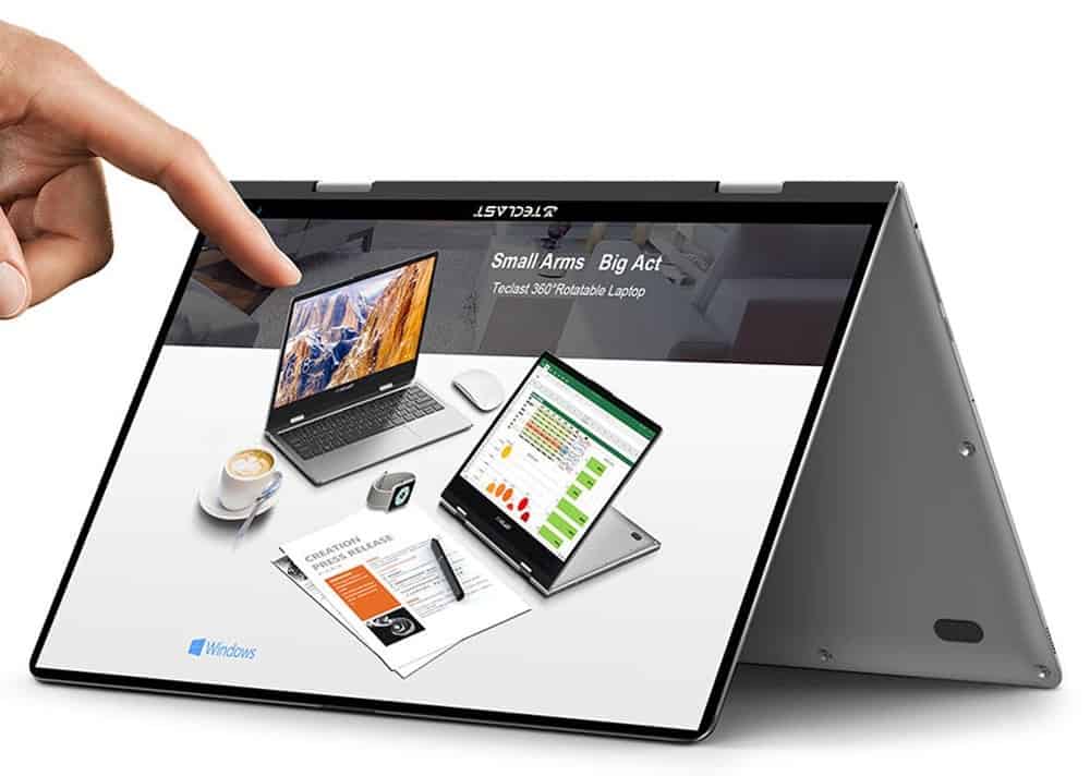 Teclast F5 laptop 11.6 inch notebook 8GB RAM 256GB SSD 360° Rotatable 1920*1080 IPS Camera Wifi Bluetooth touch screen computer