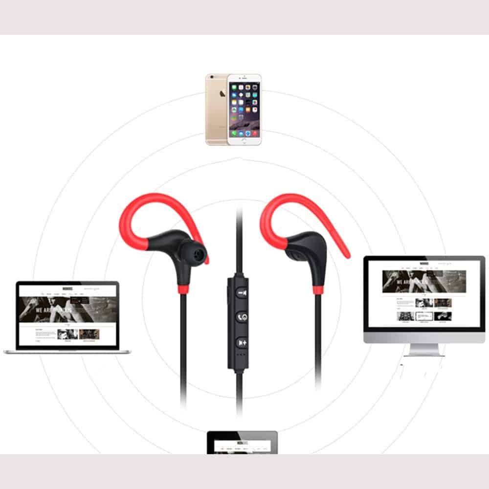 Quality Bluetooth Earphones Sports SweatProof Earpiece Wireless Headphones Stereo Bass Headset Earbuds for Xiaomi Samsung