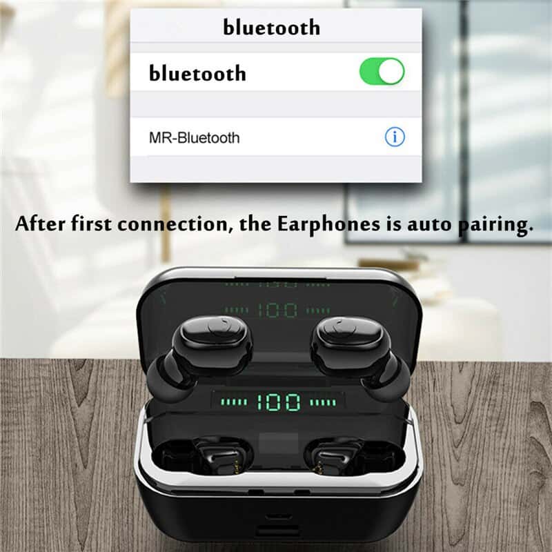 Mini 3500Mah TWS Bluetooth 5.0 Headset Stereo Wireless Single/ Double Earbuds Headphones Earphones IPX7