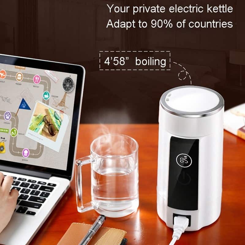 Dual Voltage Electric Kettle Travel Hot Water Heating Cup Heater Stew Slow Cooker Portable Boiler Thermal Tea Pot