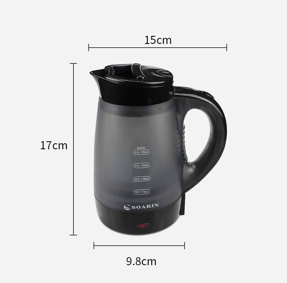 0.4L mini electric Kettle teapot pp Plastic Portable Travel 600W small Power student dormitory electric kettle