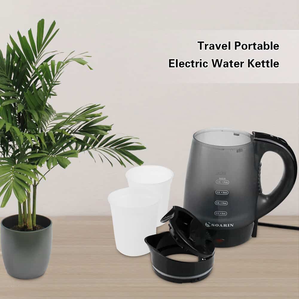 0.4L mini electric Kettle teapot pp Plastic Portable Travel 600W small Power student dormitory electric kettle