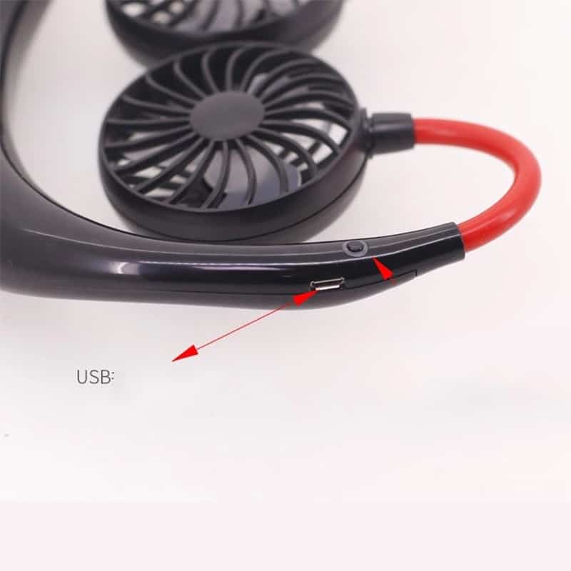 2020 New USB Portable Fan Mini Neck Fan Rechargeable Small Portable Sports Fan light Usb Desk Hand Air Conditioner Cooler