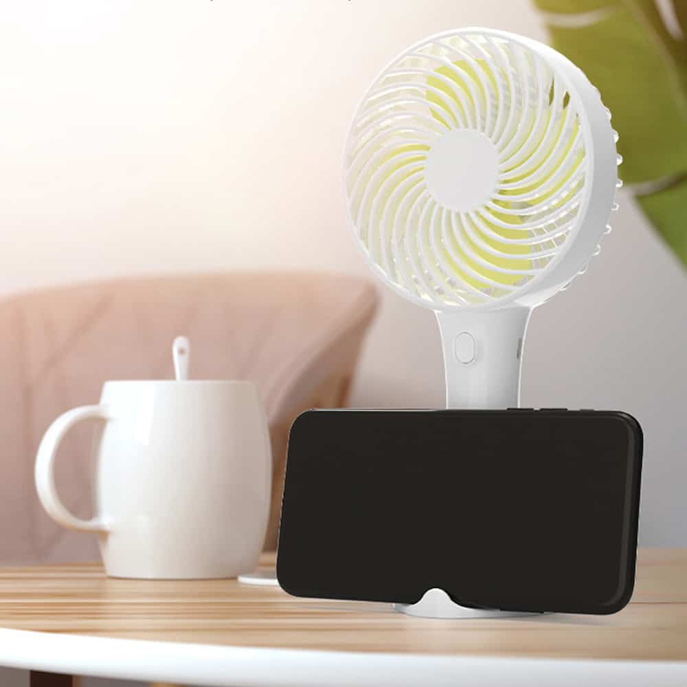 Mini Handheld USB Rechargeable Fan Portable Mini Cooler Desktop Cooling Fan with 1200mAh Battery