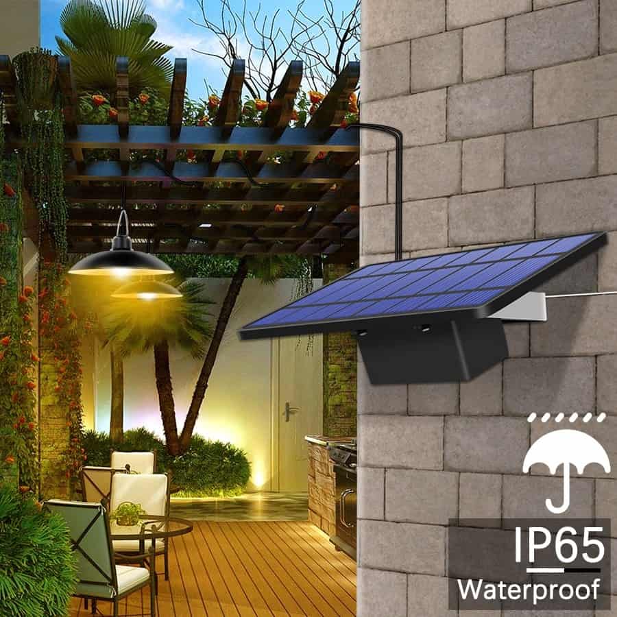Double Head Solar Pendant Light Outdoor Indoor Solar Lamp With Line Warm White/White Lighting For Camping Home Garden Yard
