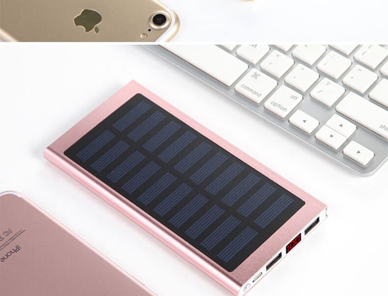 Solar 30000mah Power Bank External Battery 2 USB LED Powerbank Portable Mobile phone Solar Charger for Xiaomi mi iphone huawie