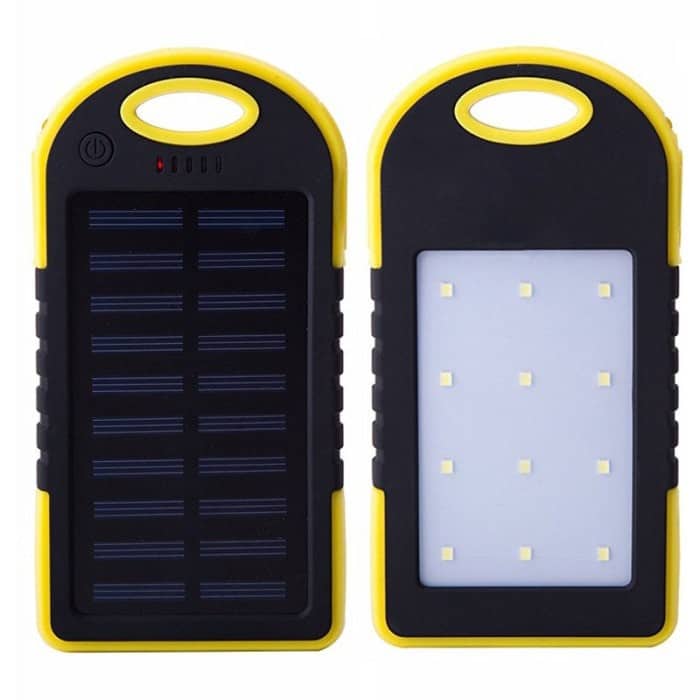Solar 5000mAh power bank Portable Solar Panel Dual USB Battery Pack Charger Charging LED Battery Charger For iphone5 6 7 8 X