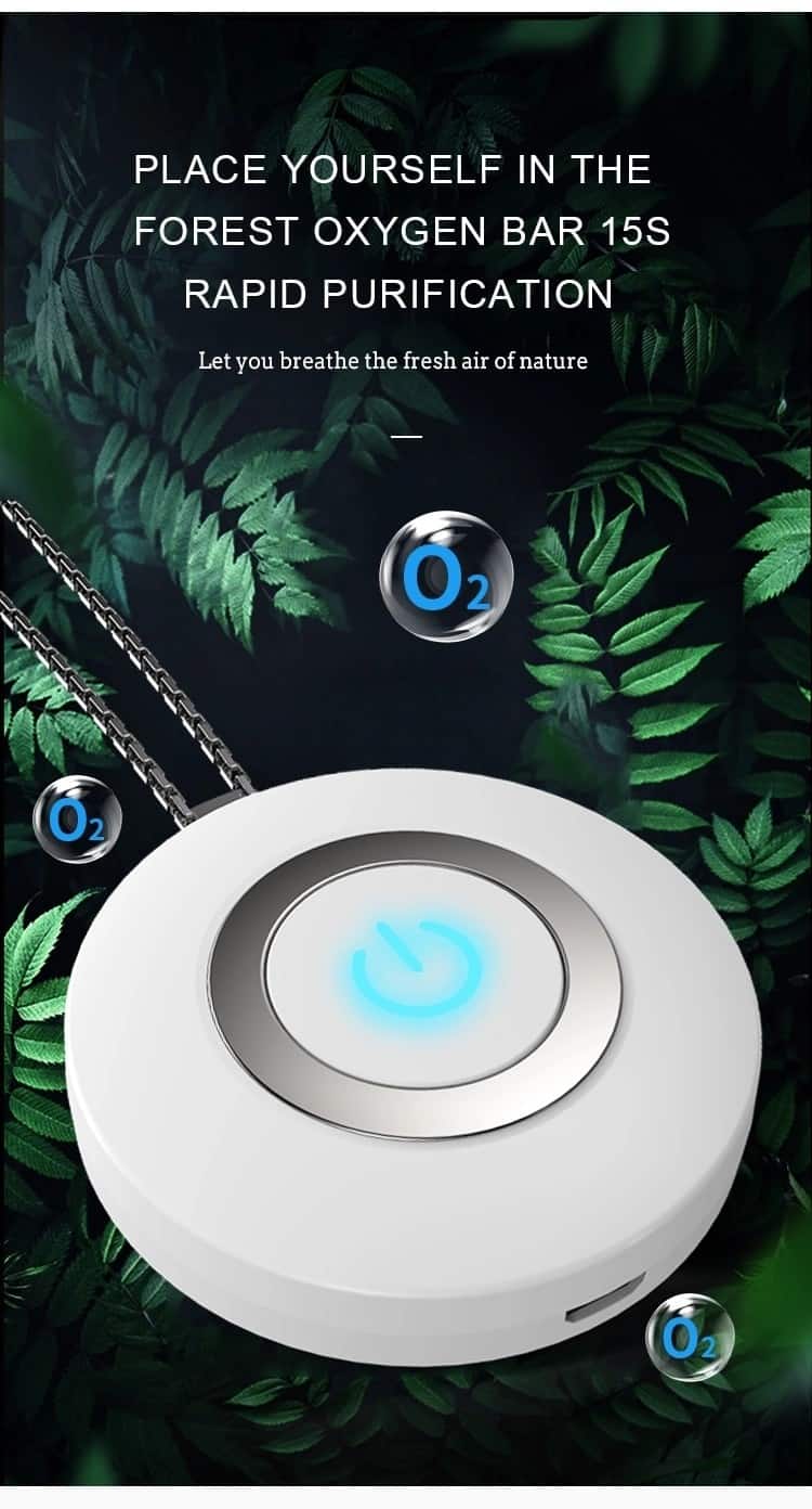 Wearable Air Purifier Necklace Mini Portable USB Air Cleaner Negative Ion Generator Low Noise Air Freshener Fight flu