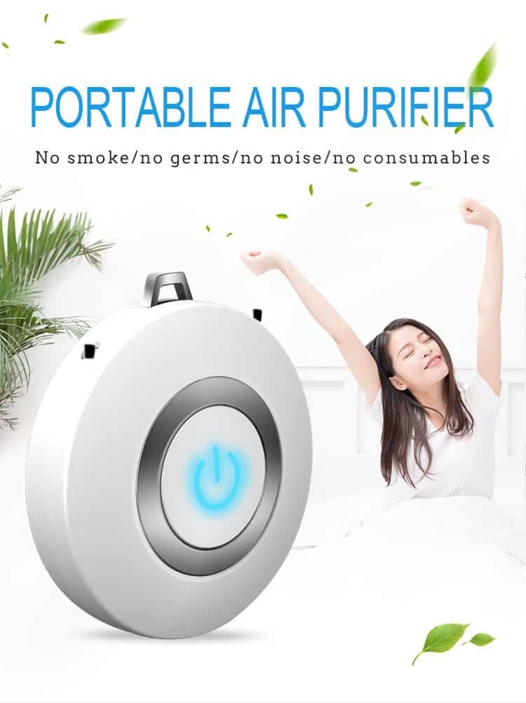 Wearable Air Purifier Necklace Mini Portable USB Air Cleaner Negative Ion Generator Low Noise Air Freshener Fight flu