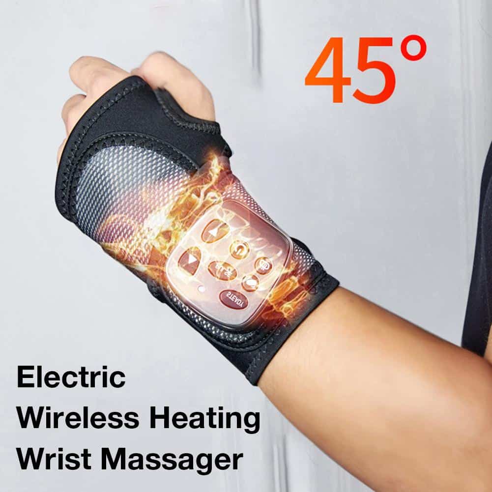 Hand massager Electric Wrist Massager Wireless Heating Vibration Hand Therapy Massager for Hand Muscle Joint Pain Relief