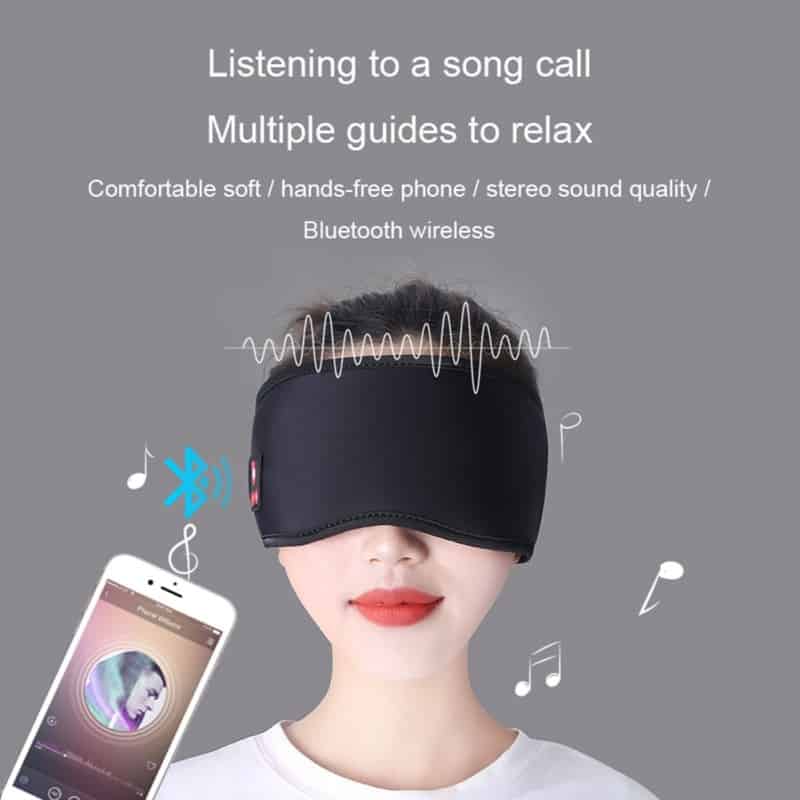 Wireless Sleep Eye Mask For Bluetooth 5.0 3D Stereo Sleeping Eyes Cover Shades Support Handsfree Call Music Useful For Sleep