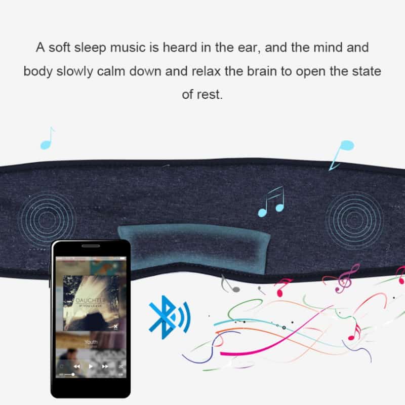 Wireless Sleep Eye Mask For Bluetooth 5.0 3D Stereo Sleeping Eyes Cover Shades Support Handsfree Call Music Useful For Sleep