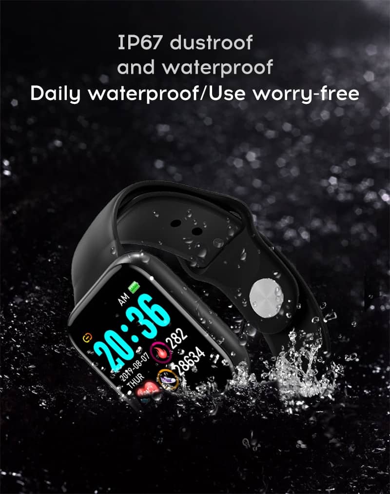2020 New Y68 man Smart Watch Heart Rate Detector IP68 Waterproof Sports Tracker Children Women's Watch for IOS Android pk B57