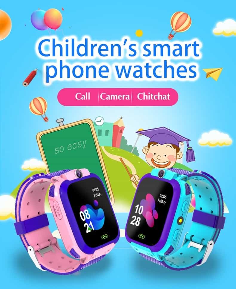 Q12 Smart Watch LBS Kid SmartWatches Baby Watch For Children SOS Call Location Finder Locator Tracker Anti Lost Monitor+Box