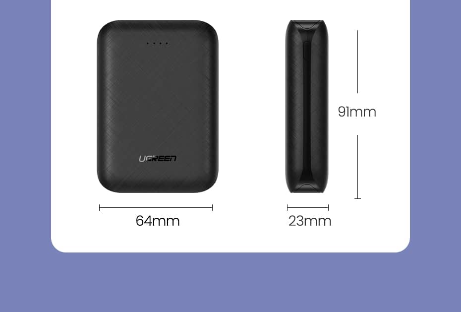 Ugreen Power Bank 10000mAh Portable Charger External Mobile Battery Fast Phone Charger for Xiaomi Samsung S10 Mini Powerbank