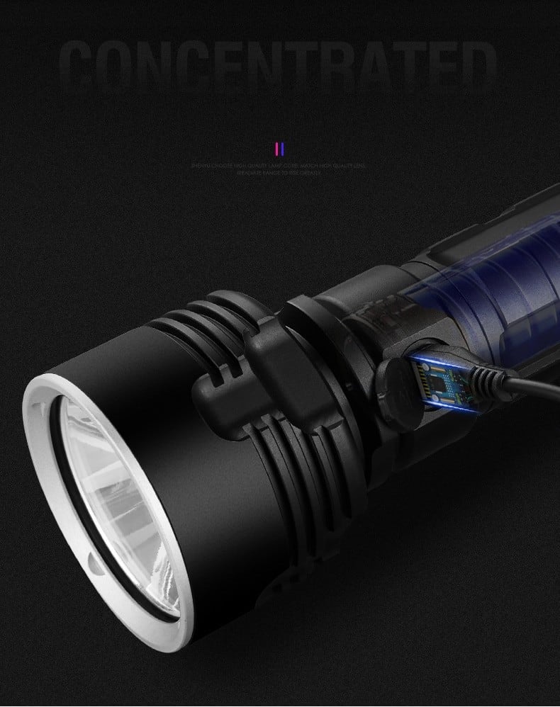 SHEN Ultra Powerful LED Flashlight L2 XHP50 Tactical Torch USB Rechargeable Linterna Waterproof Lamp Ultra Bright Lantern