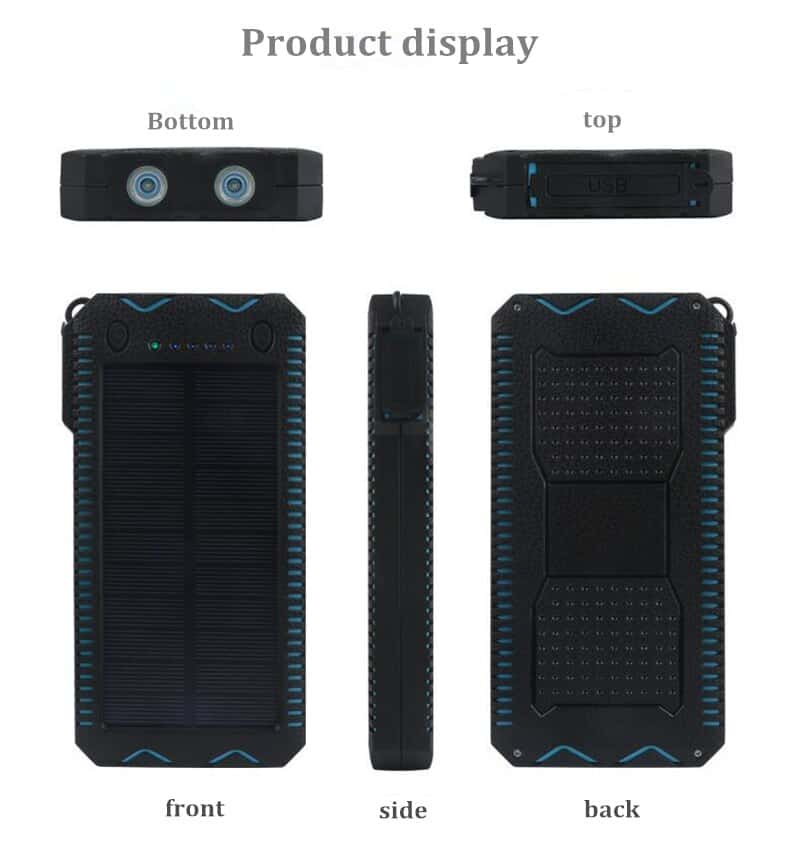 10pc waterproof solar Power Bank Parts Accessories DIY box shell board USB Ports with multi-function ignition