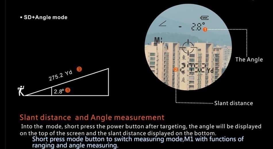 Laser rangefinder Hunting 600m 1000m Telescope Laser Distance Meter Golf Digital Monocular Range Finder Measure