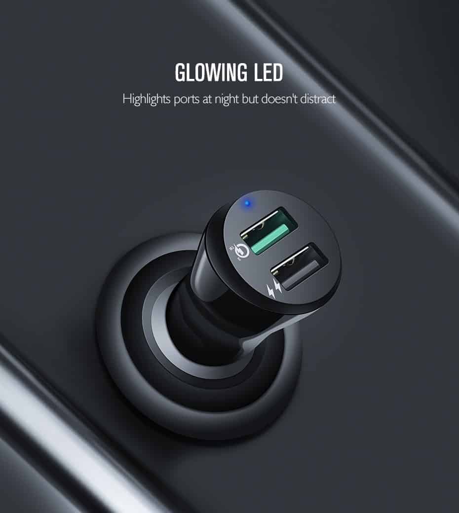 Ugreen Car Charger Quick Charge 3.0 USB Fast Charger for Xiaomi mi 9 iPhone X Xr 8 Huawei Samsung S9 S8 QC 3.0 USB Car Charger