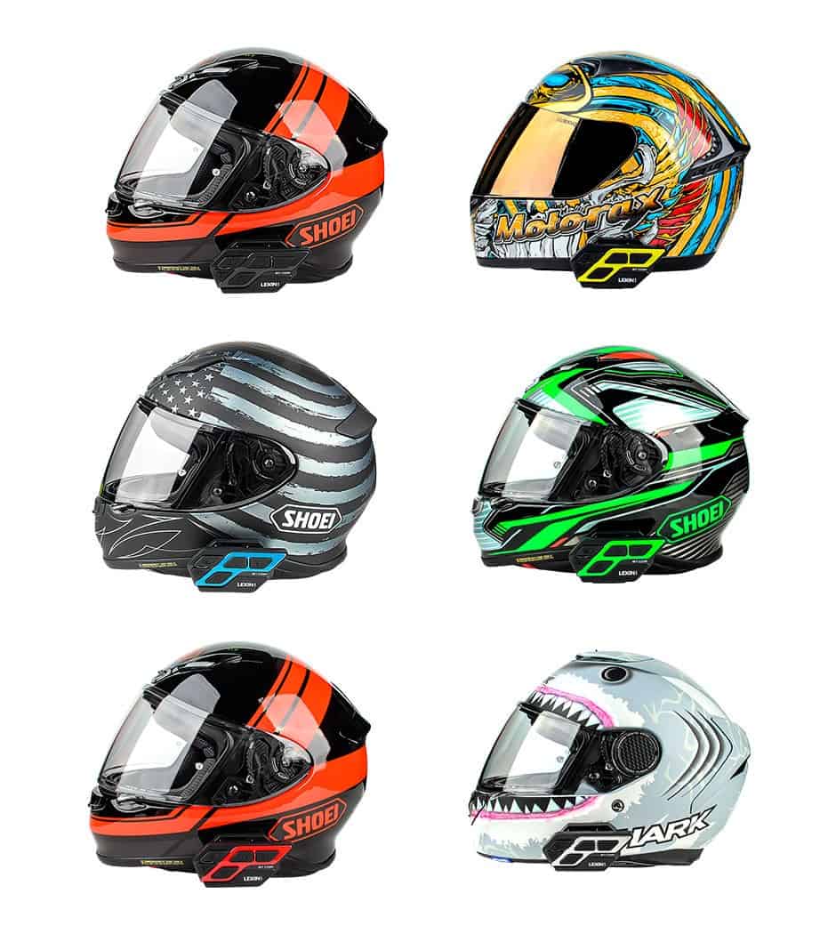 LEXIN ETCOM Motorcycle Bluetooth Helmet Headset Intercom Multicolor FM Wireless BT V5.0 Intercomunicador Moto 1200M Interphone