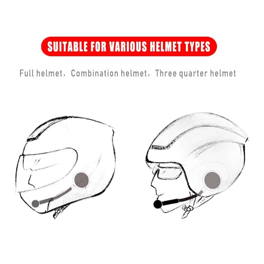New M1 Bluetooth Anti-interference Headset For Motorcycle Helmet Riding Hands Free Headphone Motorcycle Helmet Headset