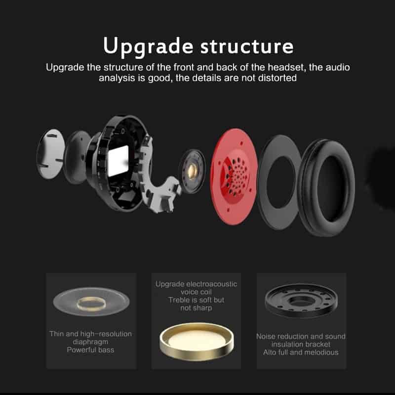 Dropship Wireless Headphones 3D Stereo Bluetooth Headset Foldable Gaming Earphone With Mic FM TF Card Noise Reduction Headphones