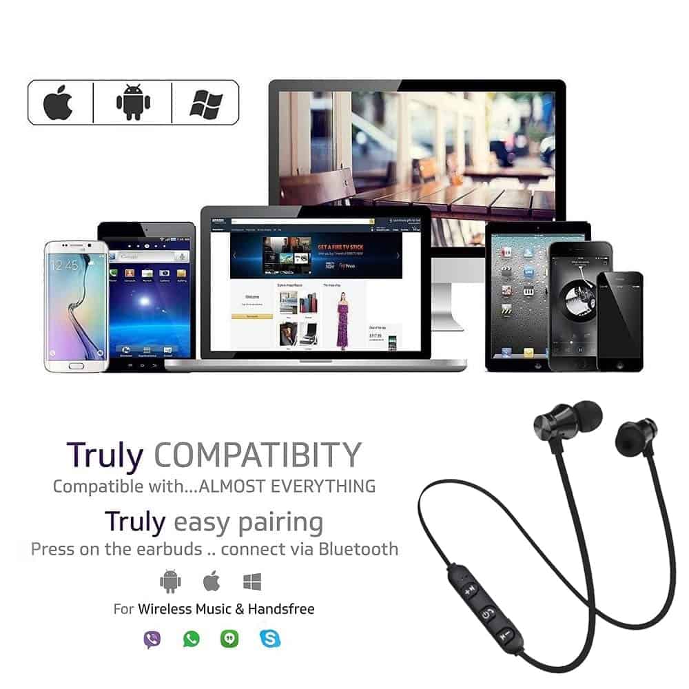 Magnetic Wireless bluetooth Earphone XT11 music headset Phone Neckband sport Earbuds Earphone with Mic For iPhone Samsung Xiaomi