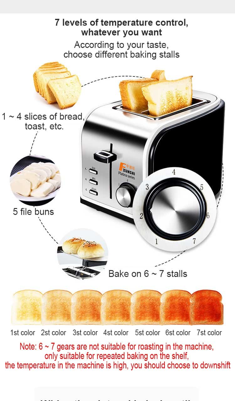 Household Bread Maker Two-Piece Fully Automatic Stainless Steel Electric Toaster Sandwich Kitchen Appliances