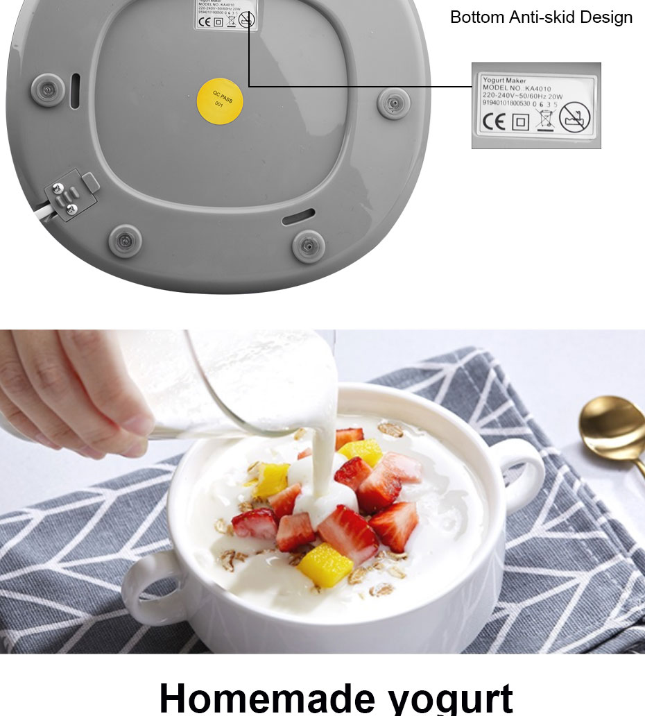DSP automatic universal stainless steel inner natto rice wine yogurt machine electric yogurt machine with 7 cups 1.5L