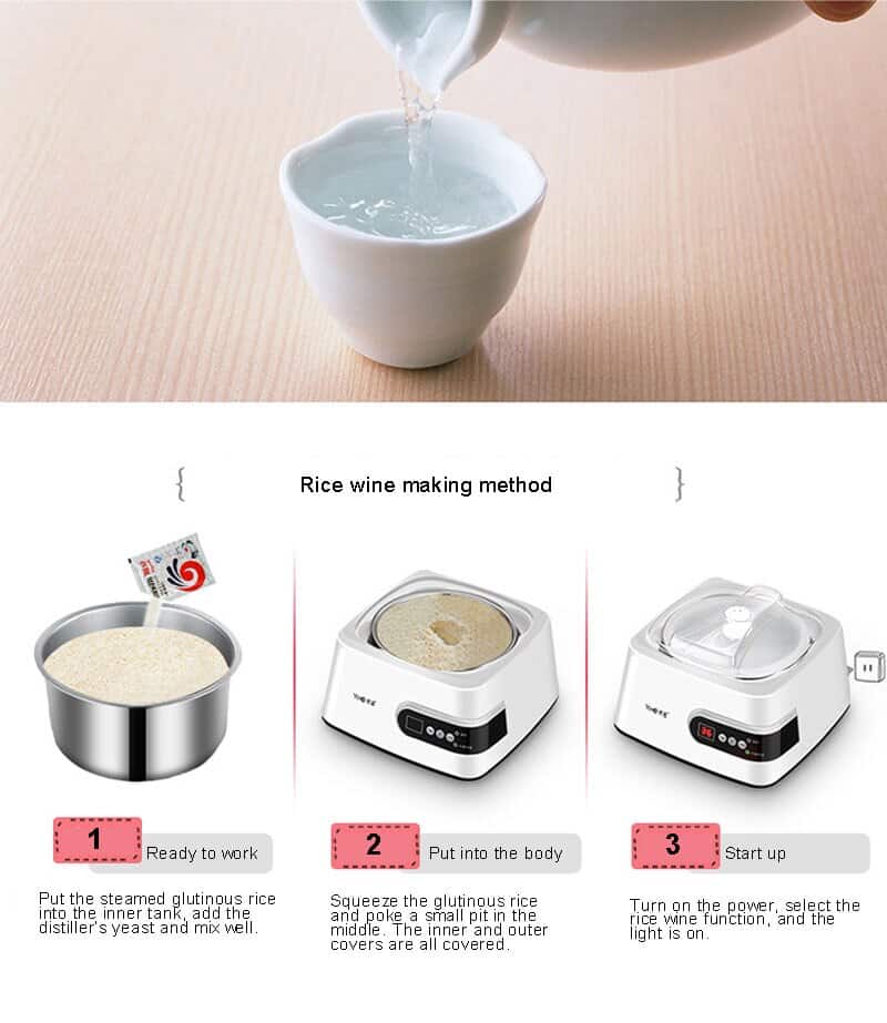 Kbxstart 220V Automatic Home Multi-function Yogurt Machine DIY Yogurt Tools Natto Rice Wine Fermentation Tank Wholesale 1.3L