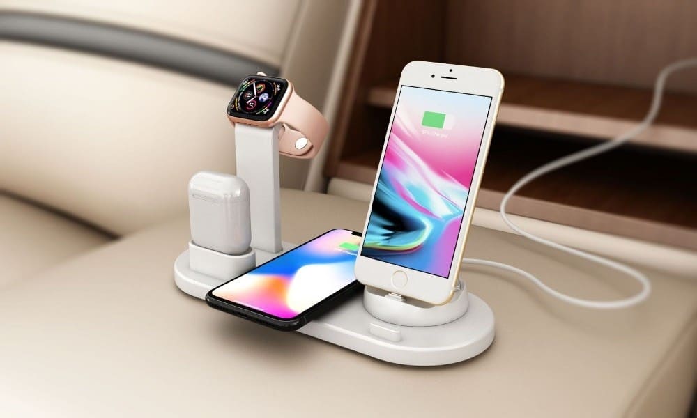 10W fast charge wireless charger dock stand for airpods for apple watch for iPhone XS MAX For Samsung