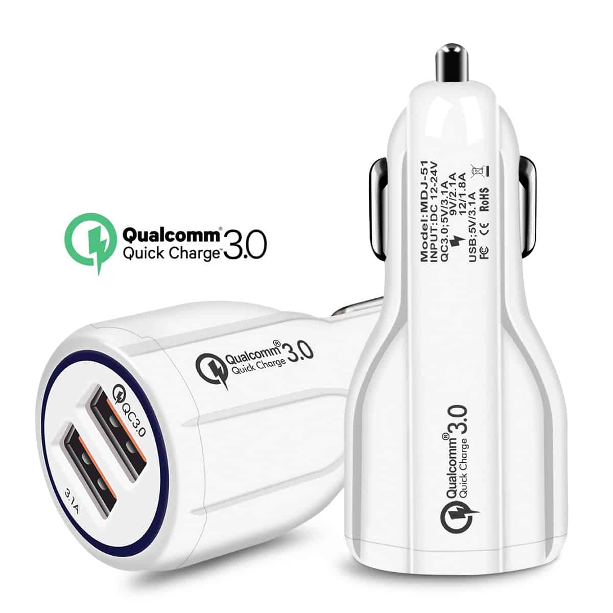 Car charger quick 3.0 Dual USB Charger Adapter auto battery charger for iphone samsung mini fast car charger for moblie phone