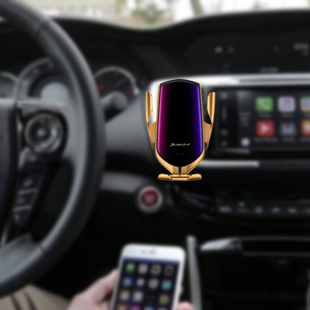 7.5W 10W Car Qi Wireless Charger For Iphone 8 Plus X XS XR Samsung S10 S9 Automatic Air Vent Holder Fast Wireless Phone Charger