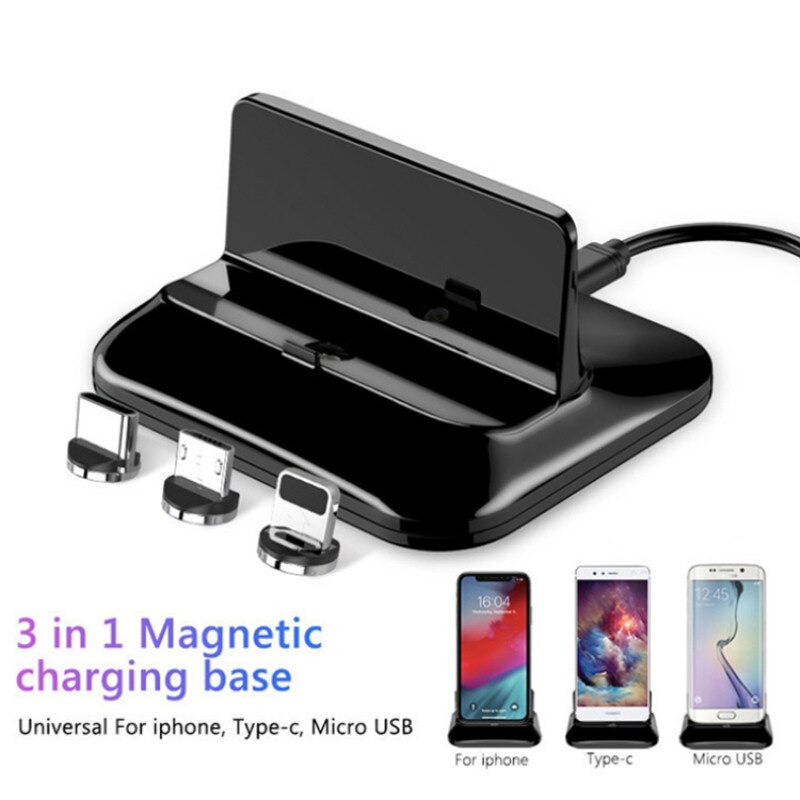 2 In 1 Desktop Magnetic Charging Bracket For IPhone & Android Phone Magnetic Charger Phone Holder Universal Phone Charging Stand
