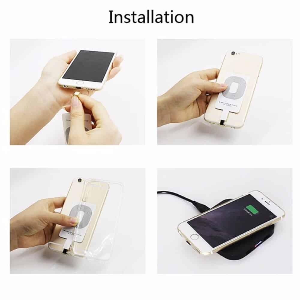 KEPHE Universal Qi Wireless Charger Receiver Adapter Receptor Receiver Coil Phone Micro mobile Phone Charger for Android iPhone