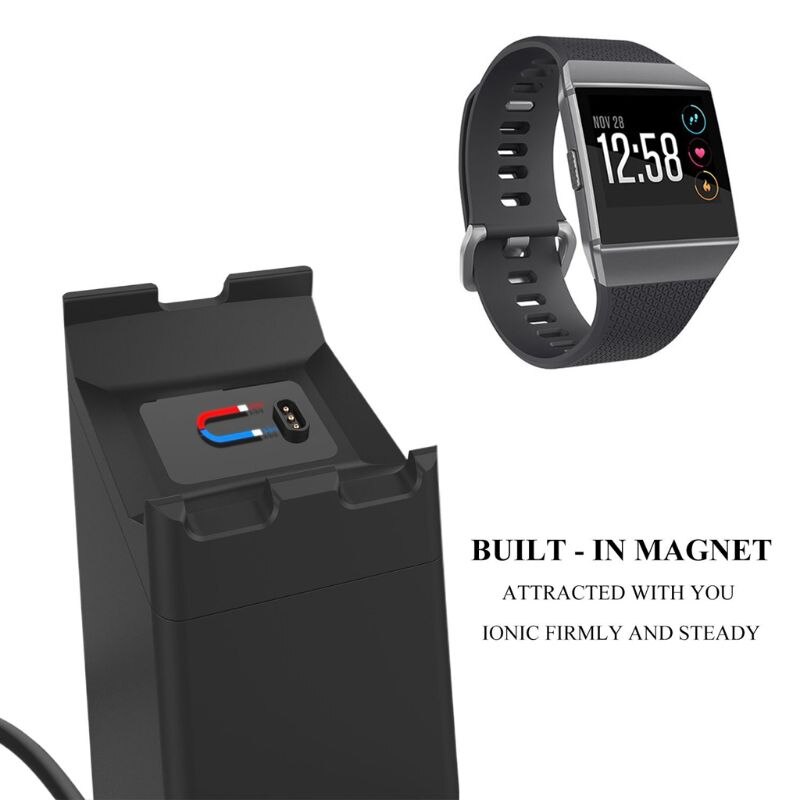 2-in-1 Charger Charging Dock Mobile Phone Watch Wireless Charging Bracket Holder Stand for Fitbit Ionic Smart Watch Cellphones