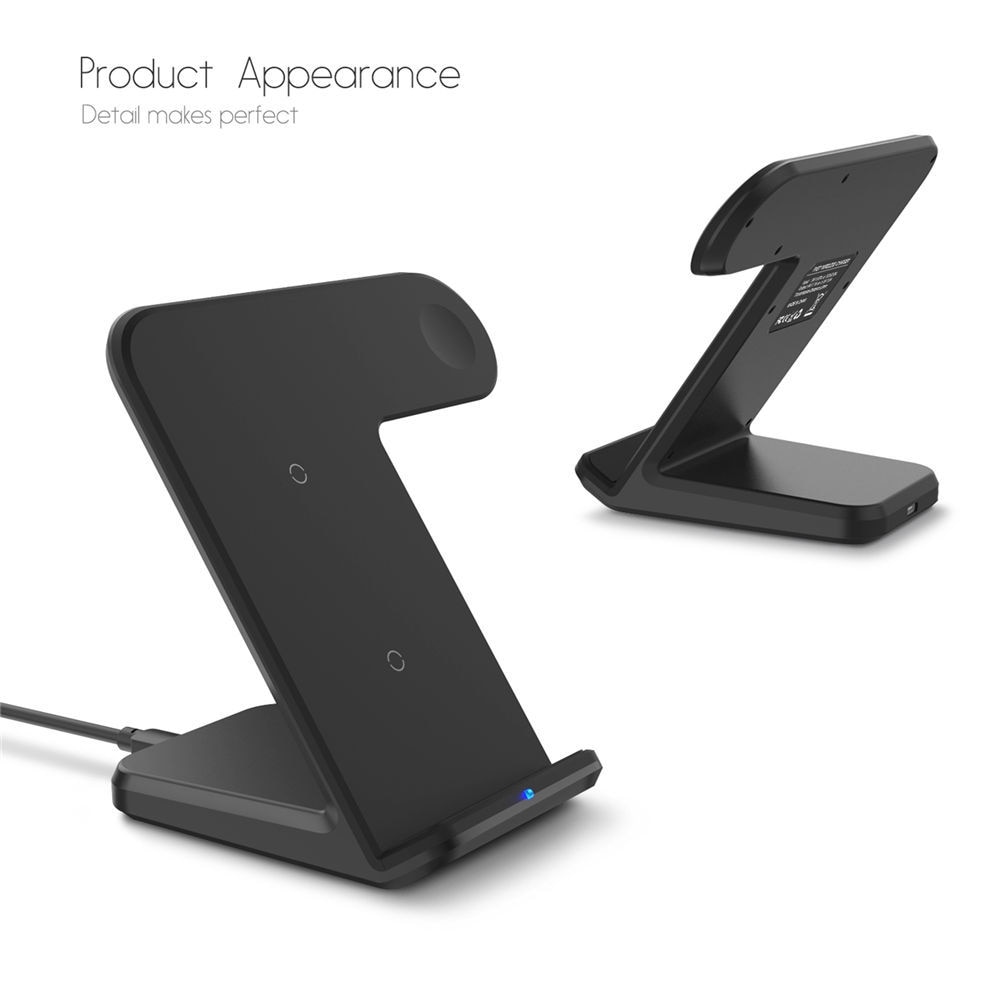 Qi wireless phone charger charging dock stand for iPhone X/8 Apple watch 2 3 with Type C Port Android Samsung S8 mobile chargers