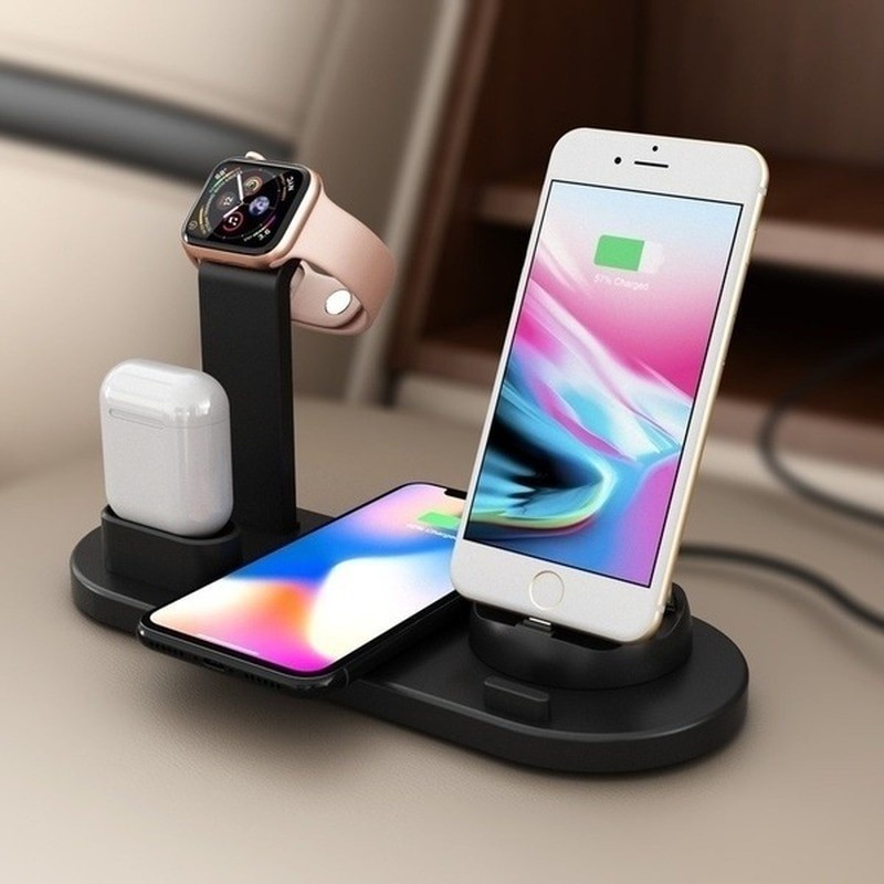 3 in 1 Charging Stand for iPhone Airpods Apple Watch micro Type-c phone Rotatable Charger Stand Multi Function